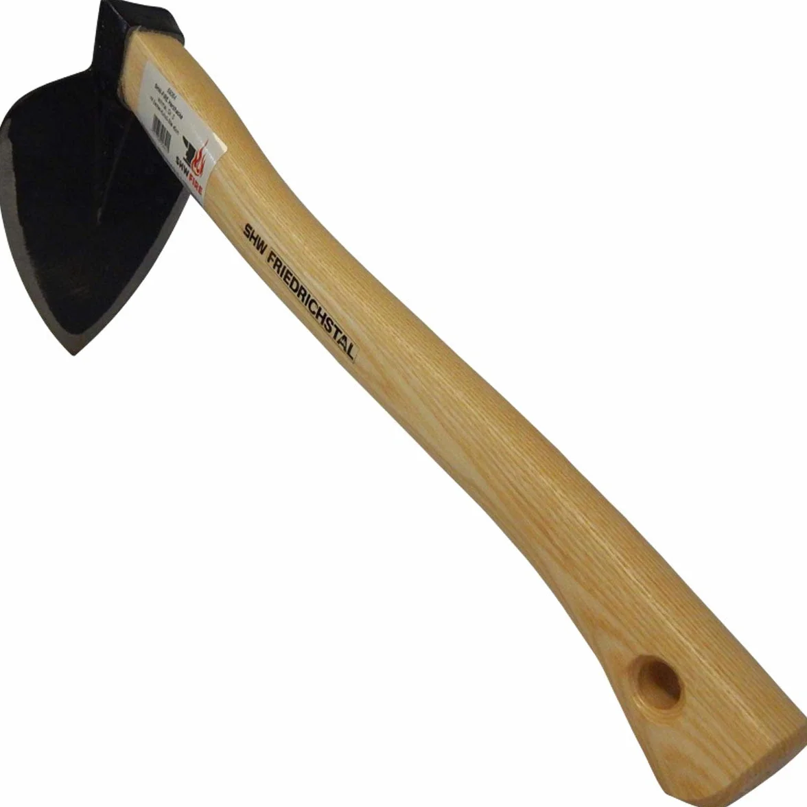 Azada de acero forjado, mango corto de madera de fresno de 45 cm, ideal para jardinería SHW-FIRE