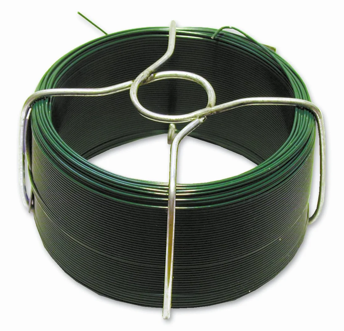 FGV08 Hilo de acero plastificado - Diámetro exterior 0,8 mm - Largo 75 m - Verde
