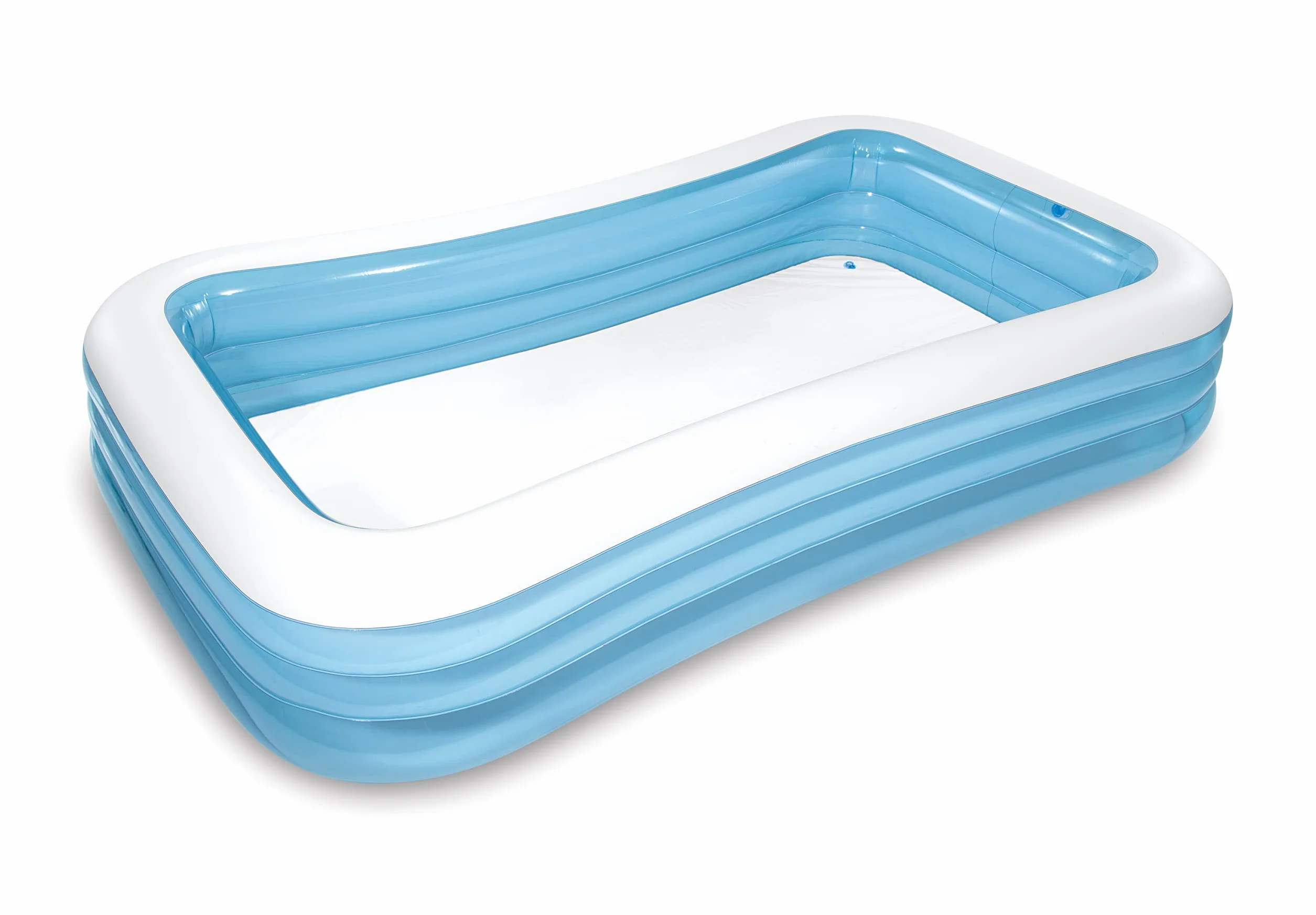Intex Piscina Hinchable Infantil Rectangular, 305x183x56 cm, 1.020 litros, 3 Cámaras de Aire, Estable, Tapón de desagüe, Vinilo, Larga duración, Parche de reparación, para niños Desde 6 años (58484)