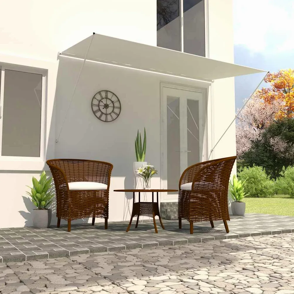 Genérico Toldo retráctil 350x150 cm Crema,Casa y jardín,Jardín,Artículos de Exterior,Toldos-143768