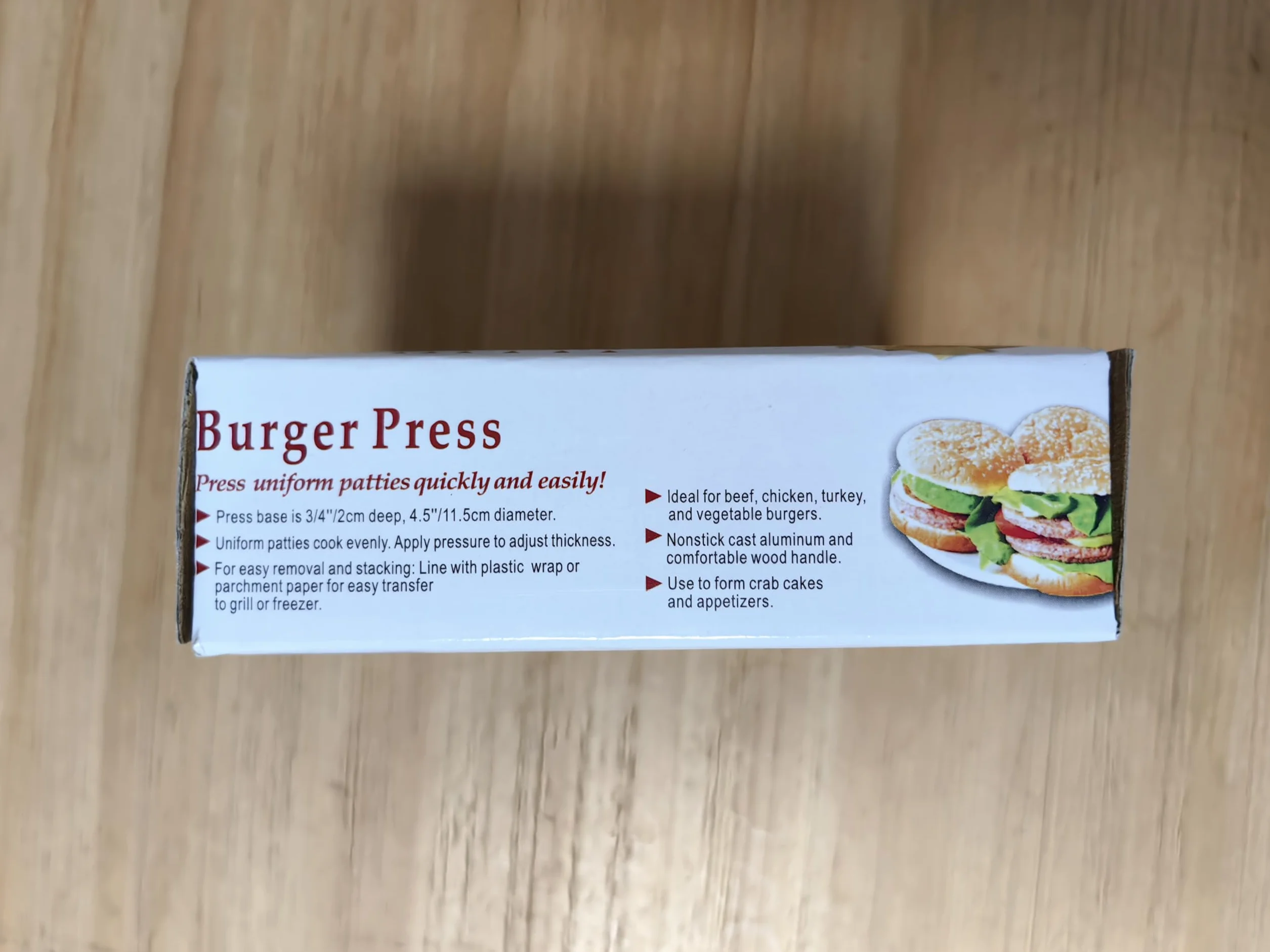 Prensa de Hamburguesa Antiadherente con Molde y 100 Papels para Hacer Hamburguesas en Barbacoa o Parrilla - Utensilios de Cocina