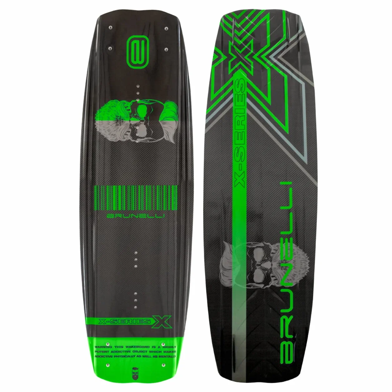 BRUNELLI Juego de wakeboard carbono 138 cm fijación Jobe Maze