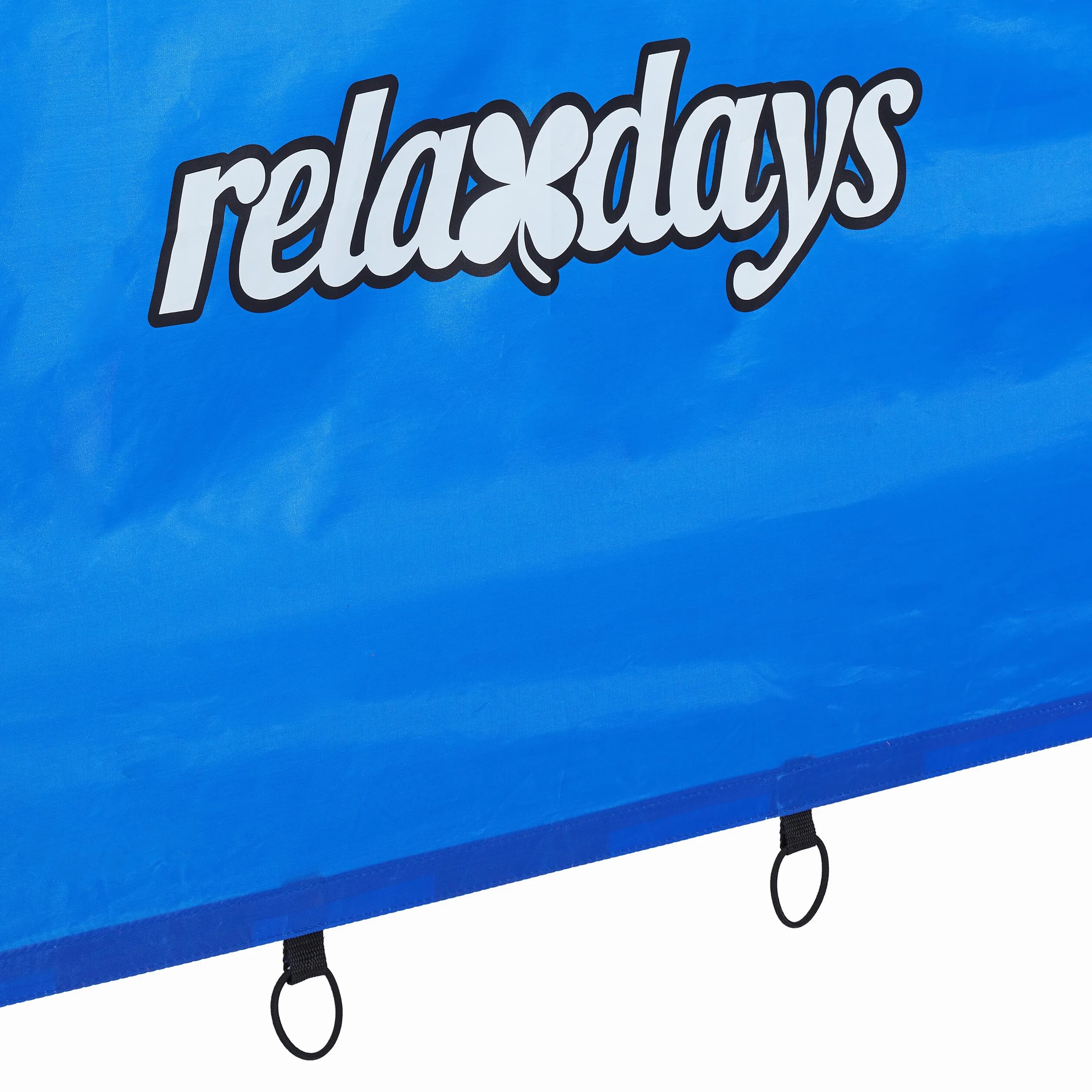 Relaxdays Portería XL con Lona Precisión, Arco Fútbol Jardín, 170x235x85 cm, Acero, Azul y Blanco