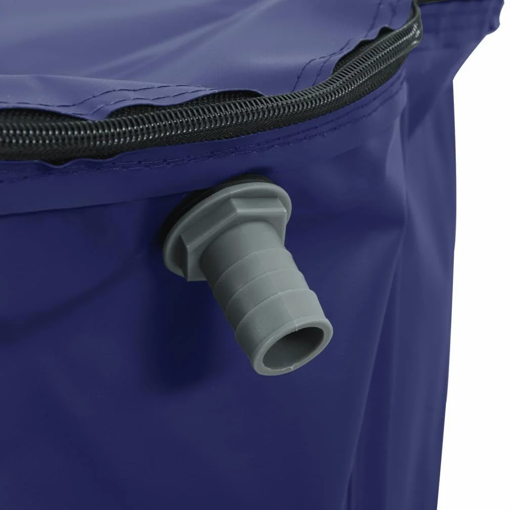 Depósito de agua plegable con grifo de PVC de 1250 L para jardín y exterior