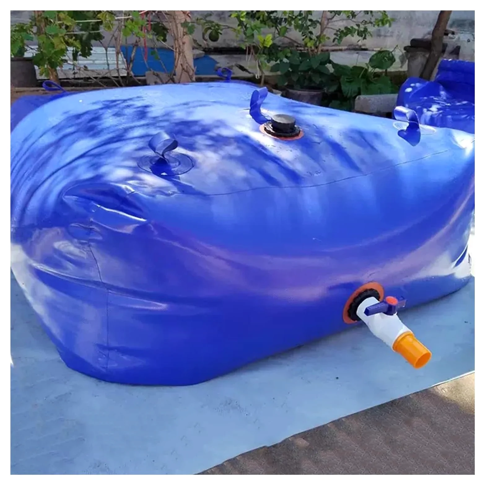 Vejiga de Almacenamiento de Agua Plegable de Gran Capacidad - Tanque de PVC de 110L a 6000L(6000L/1585Gal/3x2x1m)