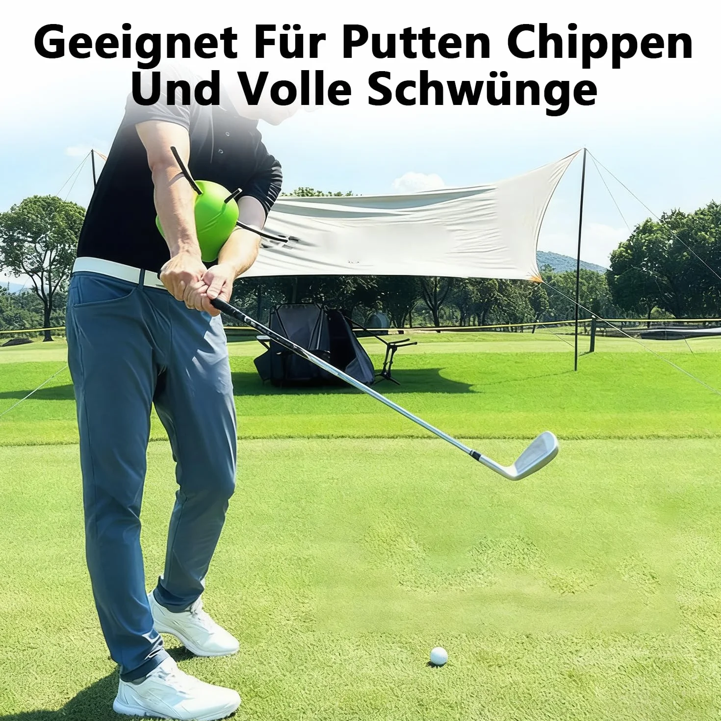 Balón de entrenamiento de swing de golf, ayuda de corrección para hombres y mujeres
