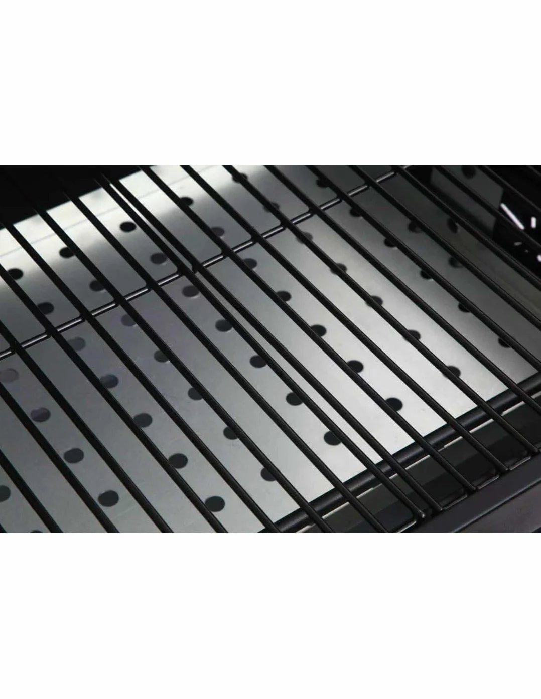 JARDIN202 - Barbacoa de Carbón Alabama Grande con Ruedas, Termómetro y Altura Ajustable | Parrilla Grill de Carbón con Carrito y Tapa | (Negro)