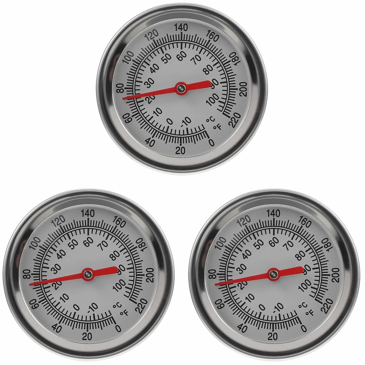 Toyvian 3 Piezas Termómetro de Suelo Inoxidable con Detector de Temperatura para Jardinería y Compostaje Sin Batería Herramienta Precisa para Medición de Temperatura del Suelo