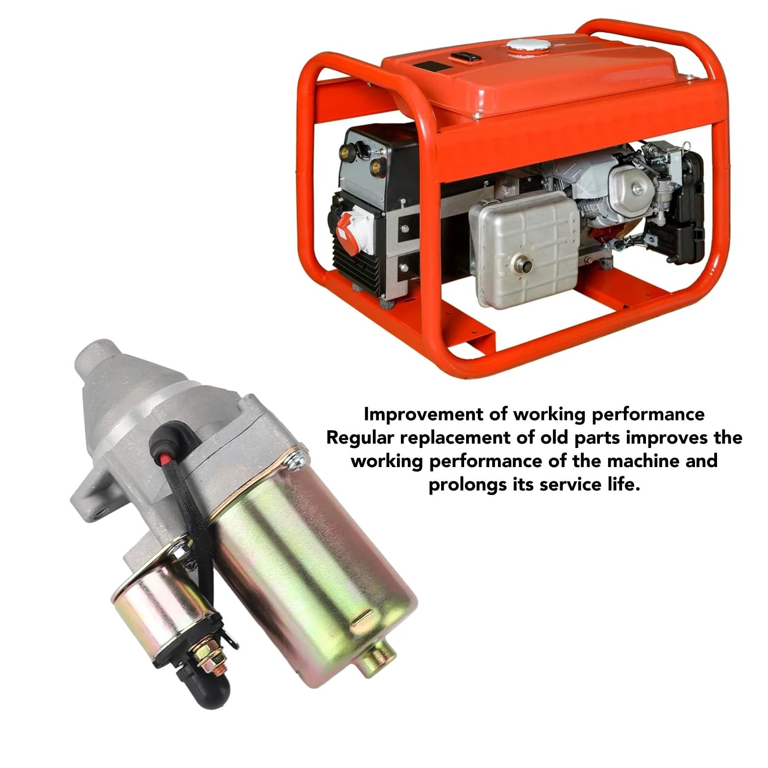 Motor de Arranque 14 Dientes 2‑3kw Motor de Arranque de Generador diésel para Accesorio de Cultivador de Bomba de Agua