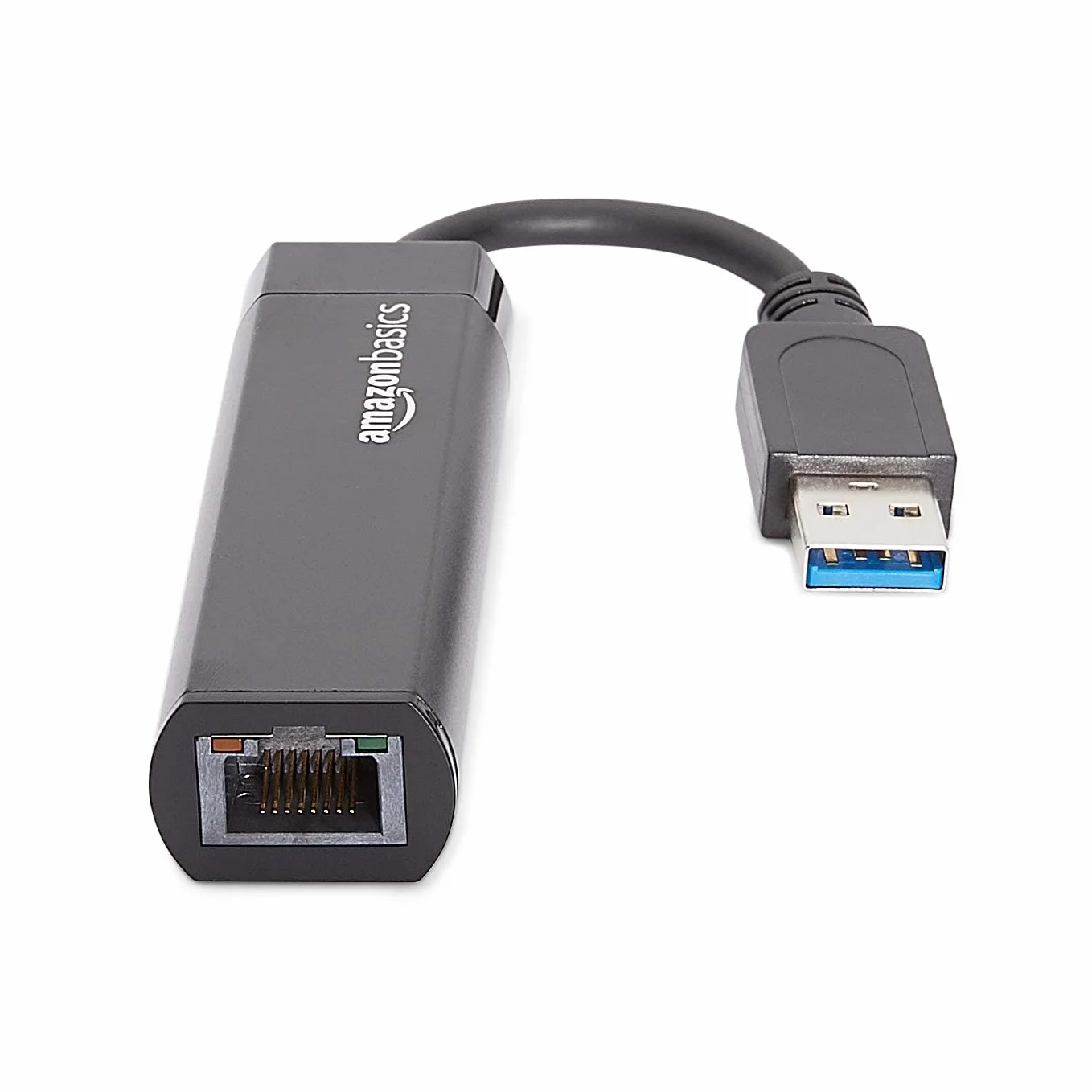 Amazon Basics Adaptador USB 3.0 a Gigabit Ethernet 10/100/1000 Negro