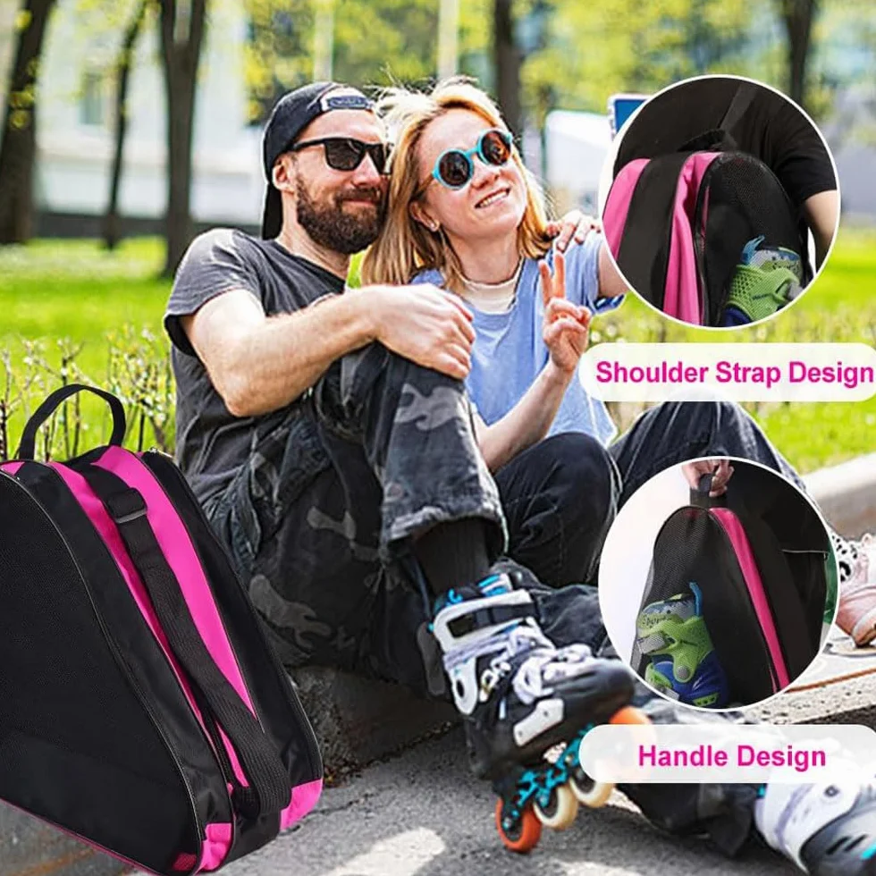 Bolsa para Patines de Tela Oxford, Transporte, Rosa