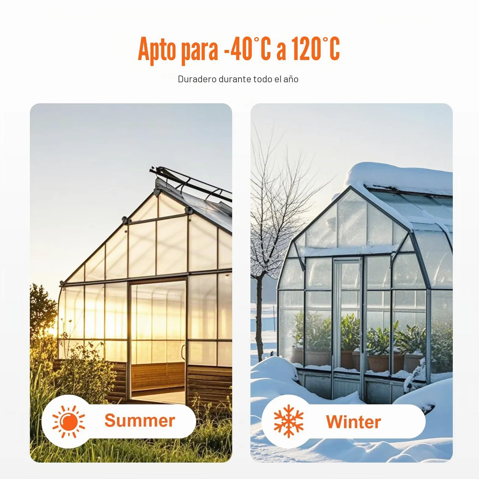 VEVOR Paneles de Policarbonato para Invernadero, Láminas de Plástico Corrugado con Protección UV Resistente al Agua, Resistentes al Impacto para Invernaderos y Jardines, 1210 x 605 x 4 mm, 24 uds