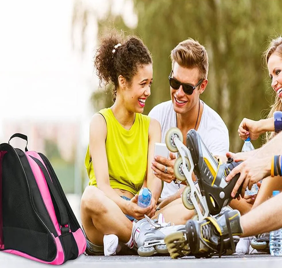 Bolsa para Patines de Tela Oxford, Transporte, Rosa