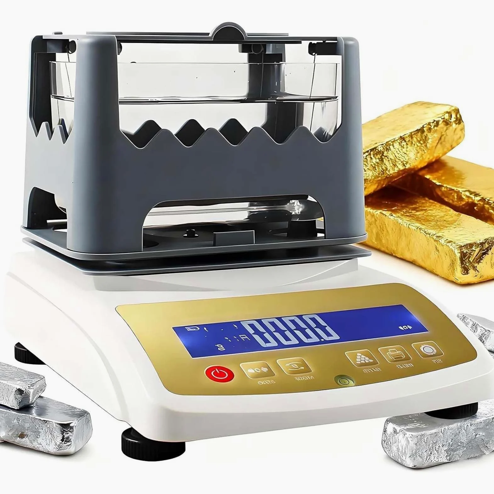 Máquina probadora digital de oro y plata con medidor de densidad, pruebas no destructivas, resultados de prueba imprimibles, ideal para pruebas de oro, plata y jade