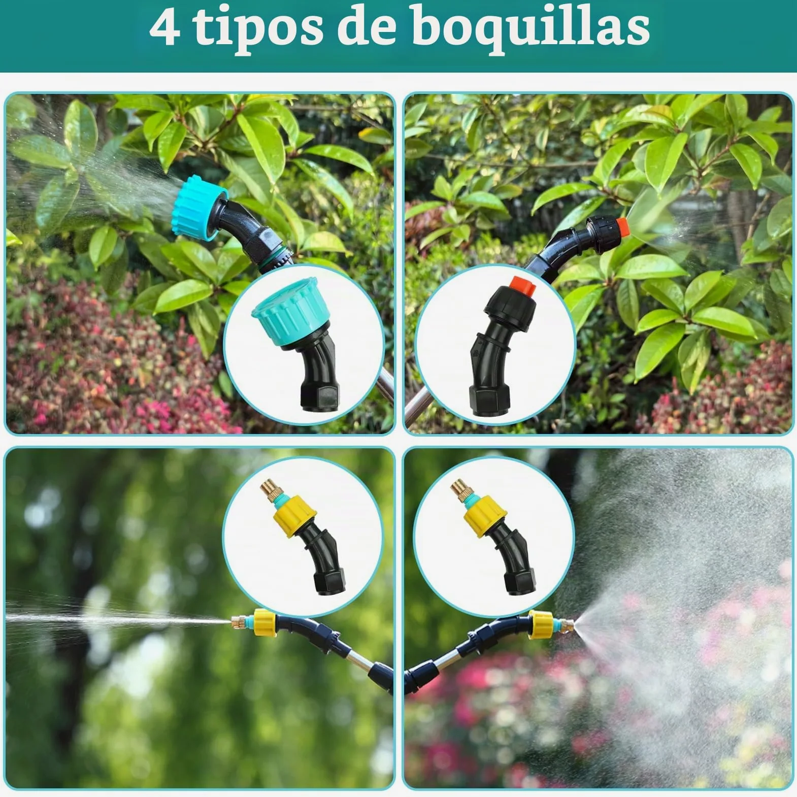 Pulverizador Electrico para Plantas Pulverizador de Hombro a Presion 5L Fumigador Mochila Bateria Recargable Portátil para Jardin