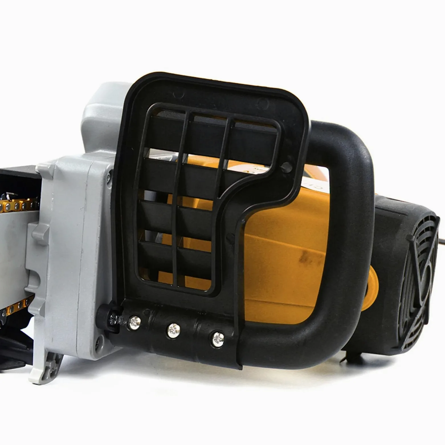 16 Zoll motosierra eléctrica con cable 2000W 800r/min con afilado automático, freno mecánico, bajo rebote, lubricación automática, tensión de cadena sin herramientas para poda (amarillo)