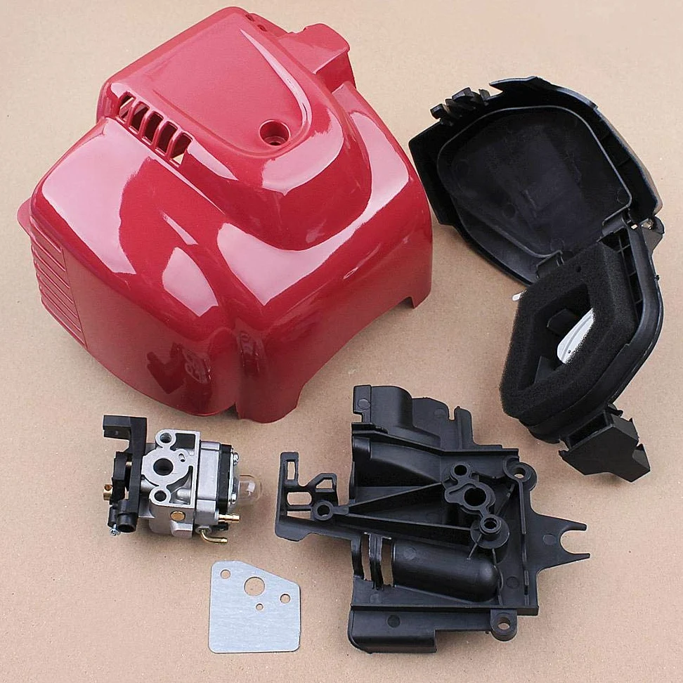 (Accesorios de herramientas al aire libre) Carburador Cilindro Filtro de Aire Cubierta Cubierta de Línea de Combustible para H GX35 GX35NT HHT35 1.3HP 4 tiempos Mini Motor de Gas Motor Trimmer