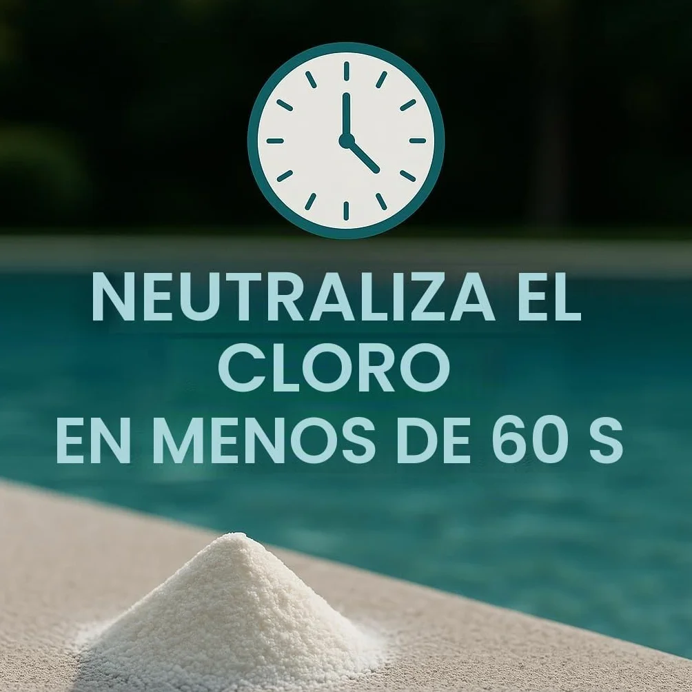 GiDeli Polvo de vitamina C, 1 kg, de alta pureza, para neutralización del cloro, para piscina, spa, jacuzzi, purificador de agua, acuario, agua de estanque