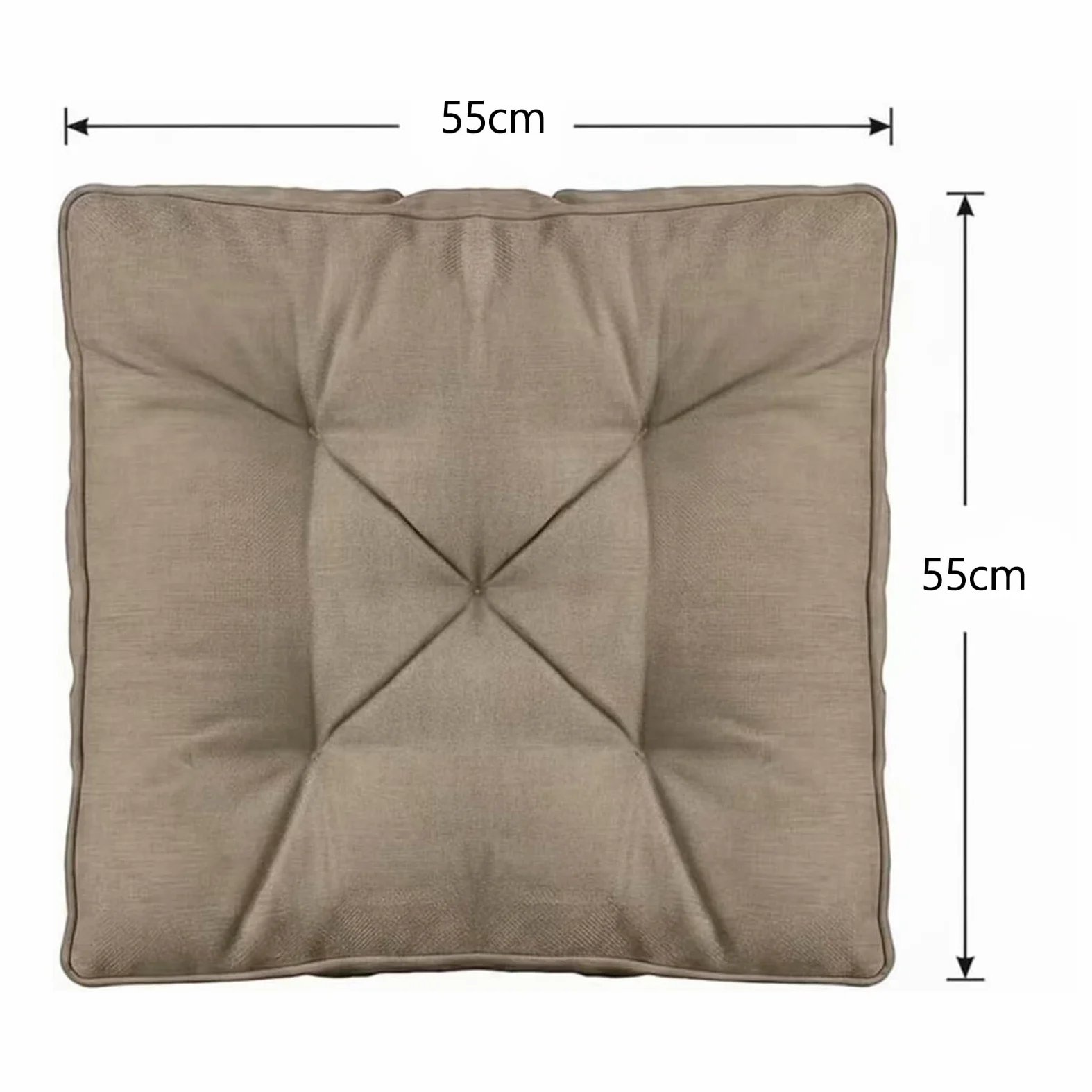 Cojín para Silla de Exterior 55x40 cm y Cojines Sillas Terraza 55x55 cm Beige