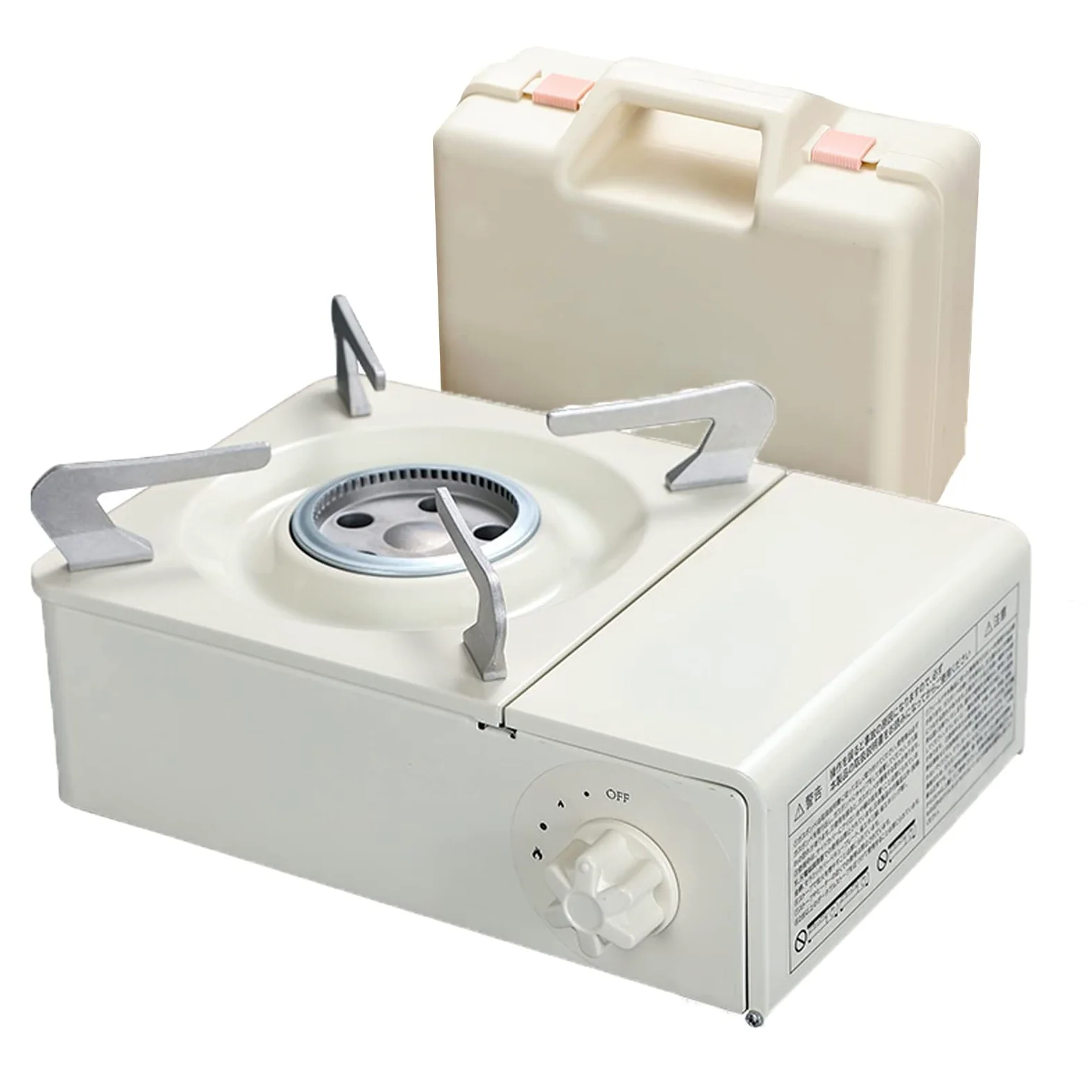 Mini estufa de gas butano portátil con encendido piezoeléctrico y funda de transporte para picnic, senderismo, cocina al aire libre, viajes, uso de emergencia