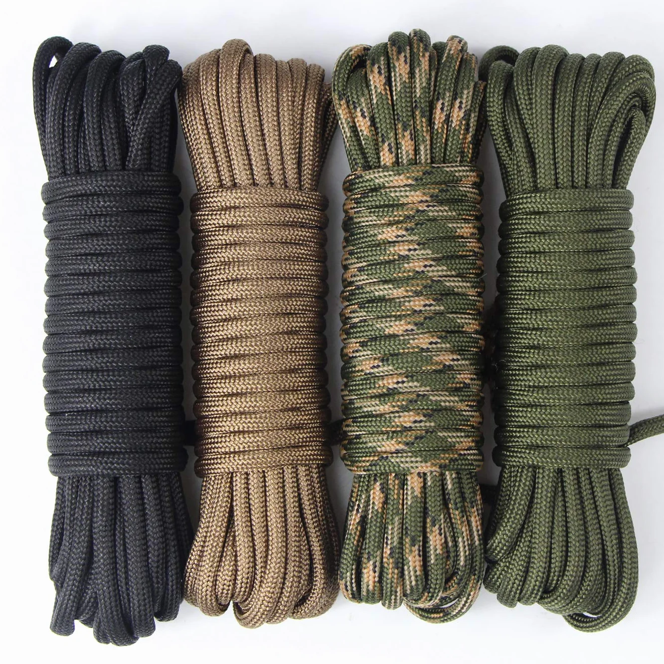 Paracord Cuerda de Nailon 4 Piezas 19ft 6 Metros 4mm 7 Hilos Total 76ft