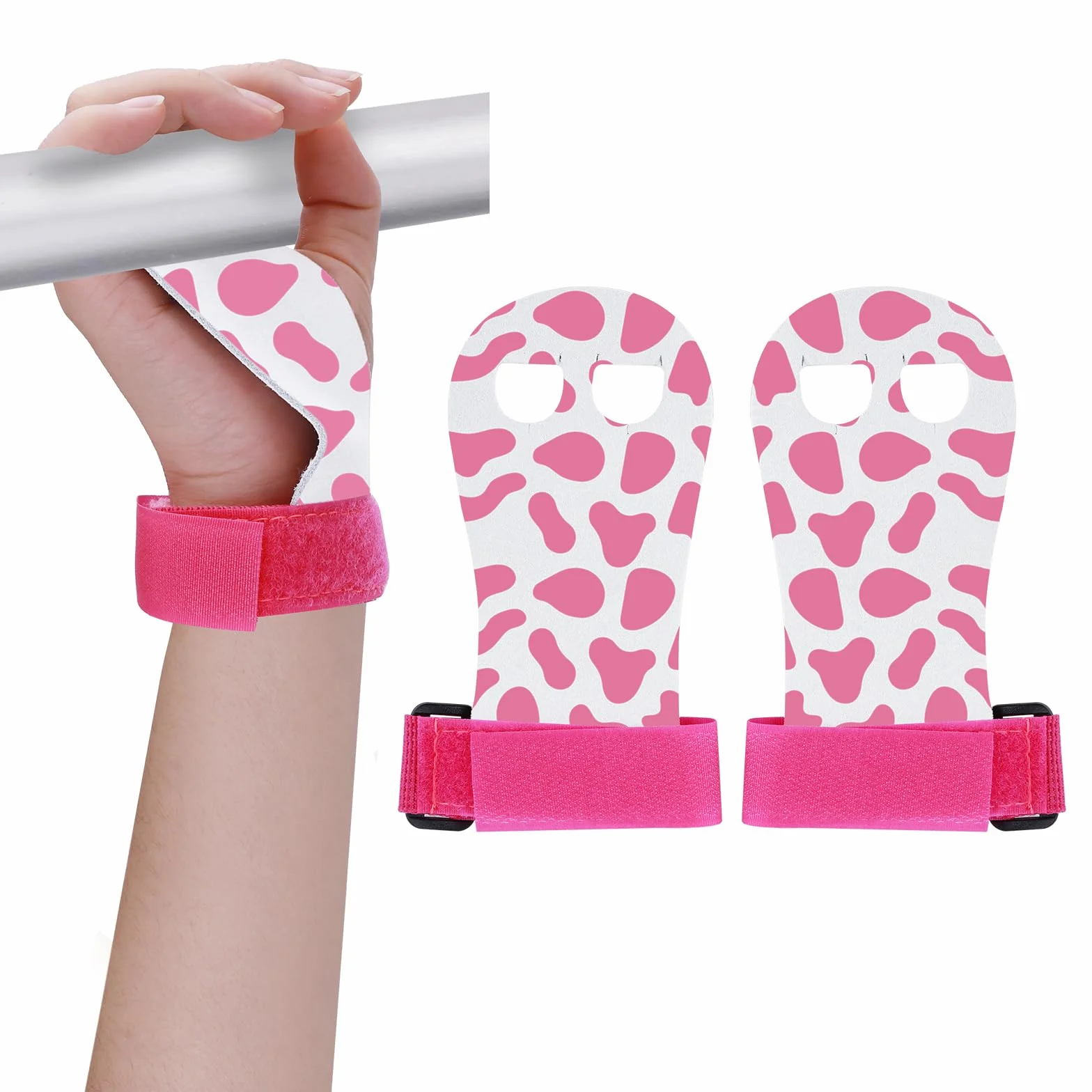 Abeillo Guantes de gimnasia con estampado de vaca, protección de palma, accesorios deportivos para entrenamiento