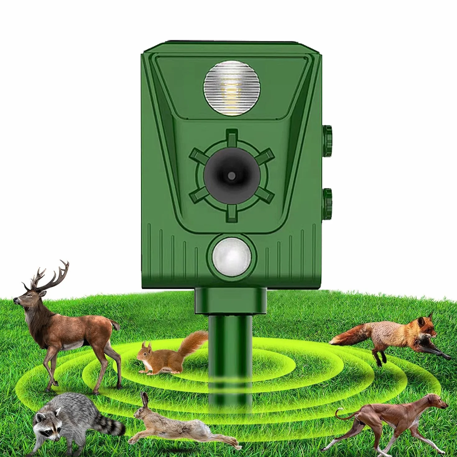 Repelente Gatos 2026,Repelene de Animales al Aire Libre, Ratas, Perros, Aves, Zorros,Solar Ultrasónico Repelente para Palomas,Outdoor Repeller para Los Animales,Ahuyentador para Gatos