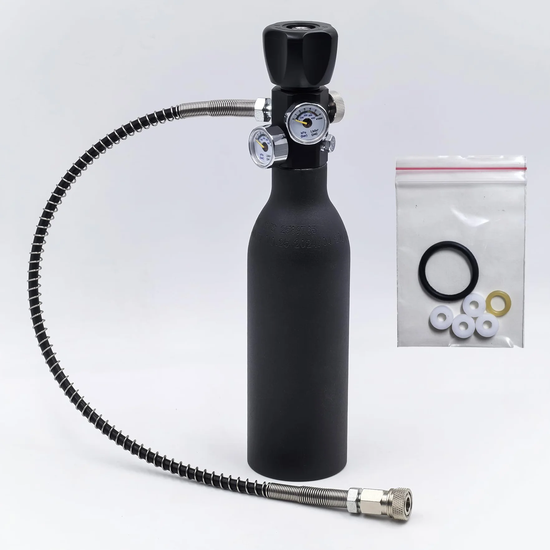 DRYHTEN Adaptador de válvula DIN 4500 psi 300 bar manguera 50 cm calibre dual para carga tanques buceo paintball PCP airsoft cilindro HPA