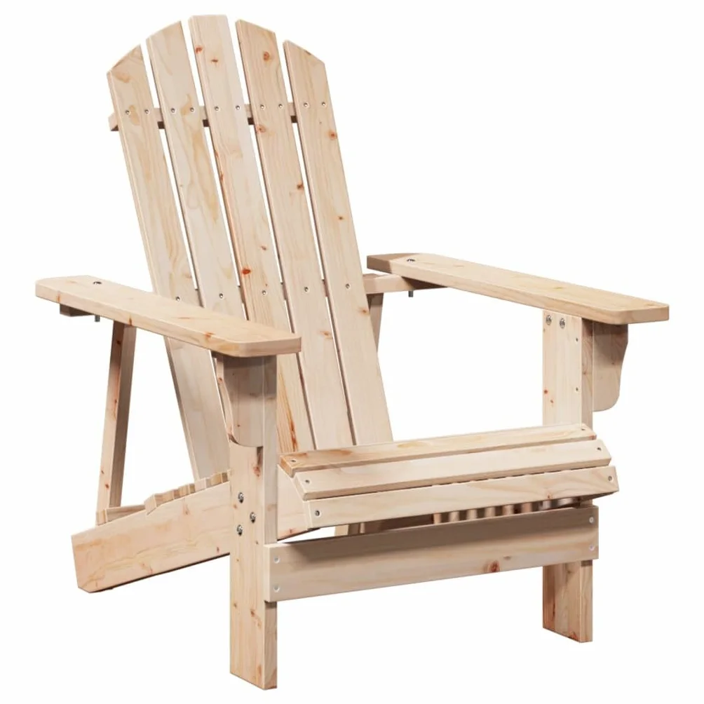 Silla Adirondack de Madera Maciza de Abeto, Silla Jardín Adirondack, vidaXL
