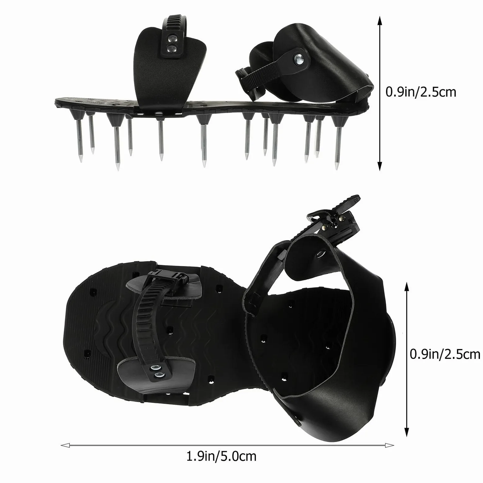Zapatos Aireadores para Césped Púas de PU y Correas Ajustables, Sandalias Aireadoras para Jardín Que Mejoran la Salud del Césped en Patios y Jardines