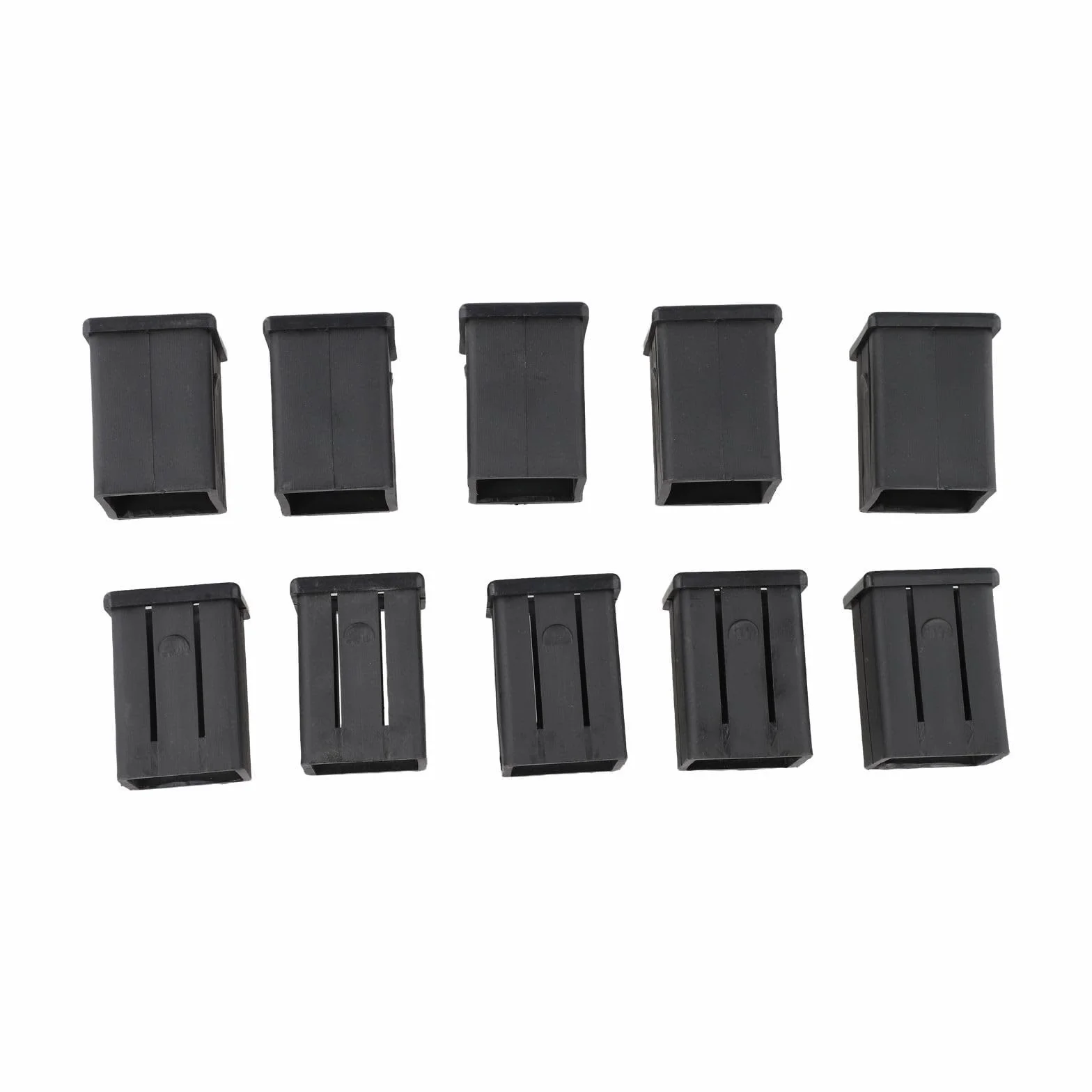 Paquete de 10 insertos cuadrados de tubo convertidor, adaptador interior de plástico reductor de 40 x 40 mm a 30 x 30 mm para tubos deslizantes de equipos de fitness, ajuste de altura a