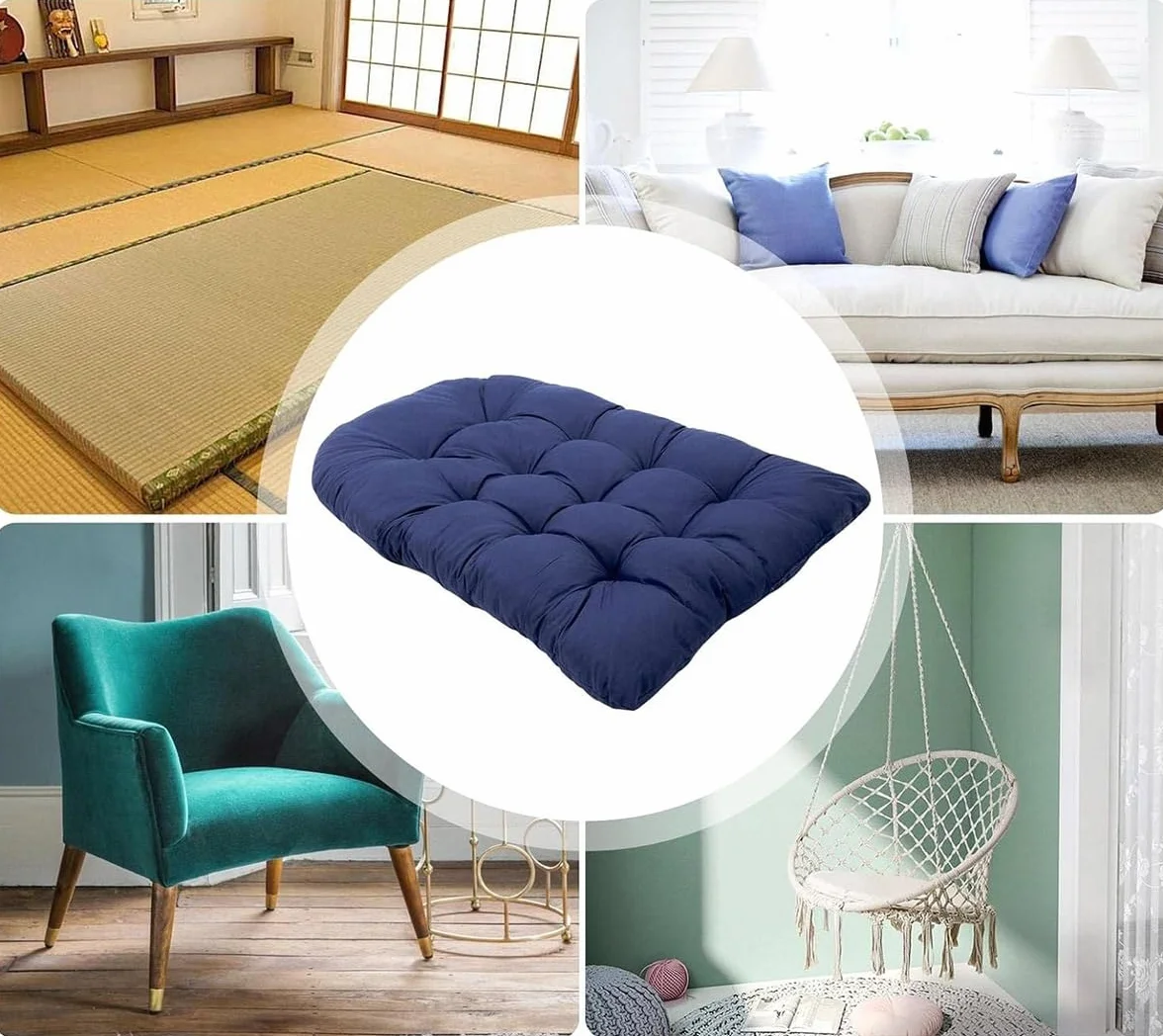 Cojin para Silla Colgante, Impermeable Almohada para Silla Columpio, Grueso Cojín de Asiento Hamaca para Jardín Terraza Interior Exterior (Silla No Incluida)(Gray)