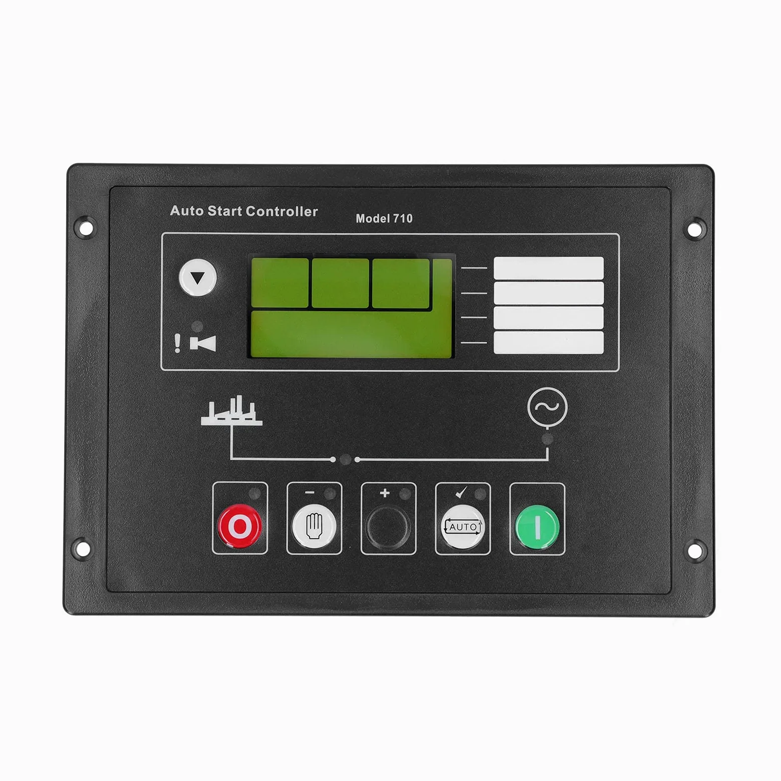 Yosoo Health Gear Panel de Control de Arranque Automático del Generador Panel de Control del Generador de CC de 8 a 36 V Pantalla LCD Monitoreo Automático de la Red Eléctrica Arranque y Parada