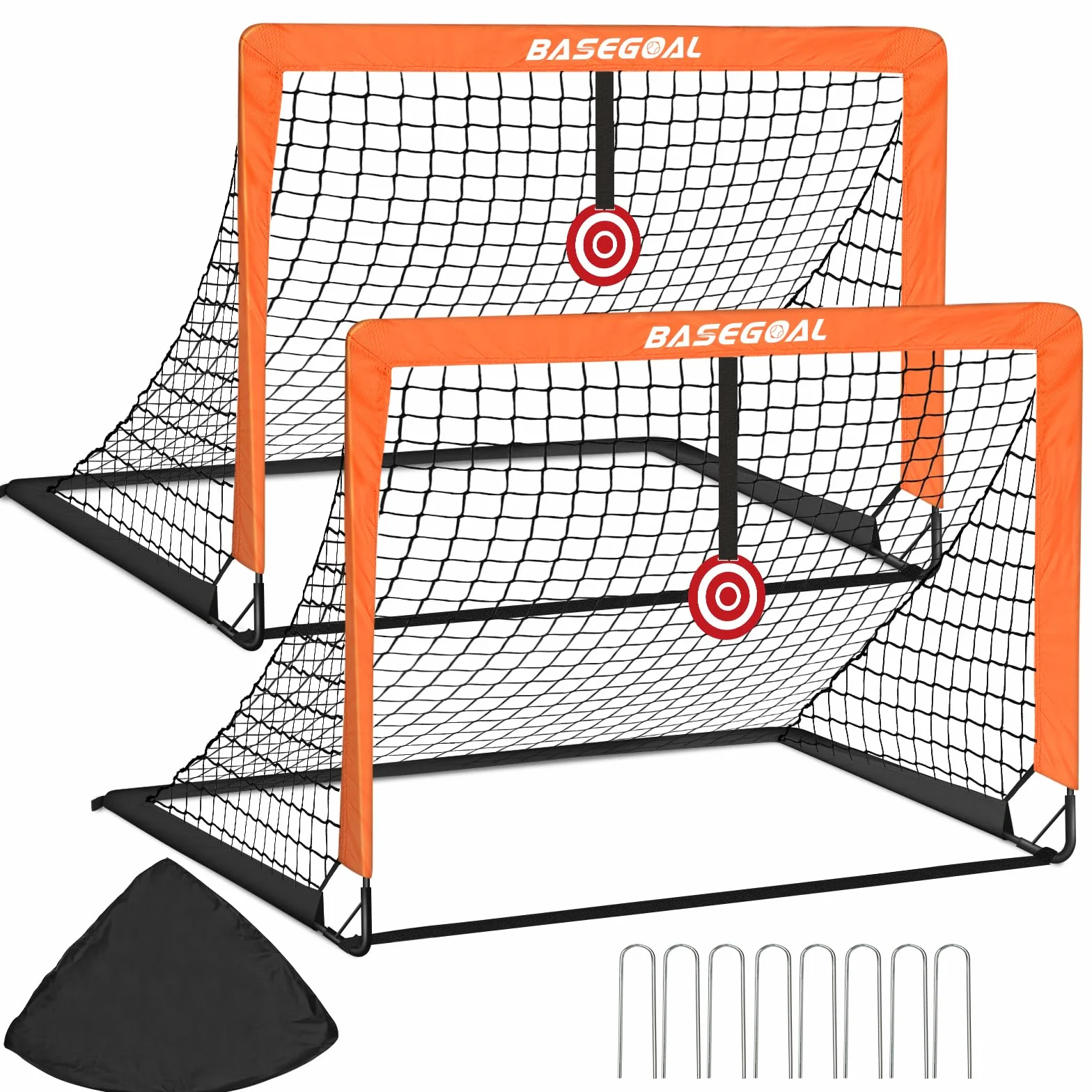 Portería de Fútbol Plegable 120x90cm para Niños con Bolsa de Transporte