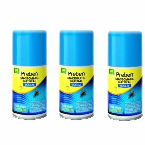 Peyca Inseciticida natural para moscas Massomatic 250ml PACK 3 UNIDADES, gran efecto de volteo, listo para su uso - Preben