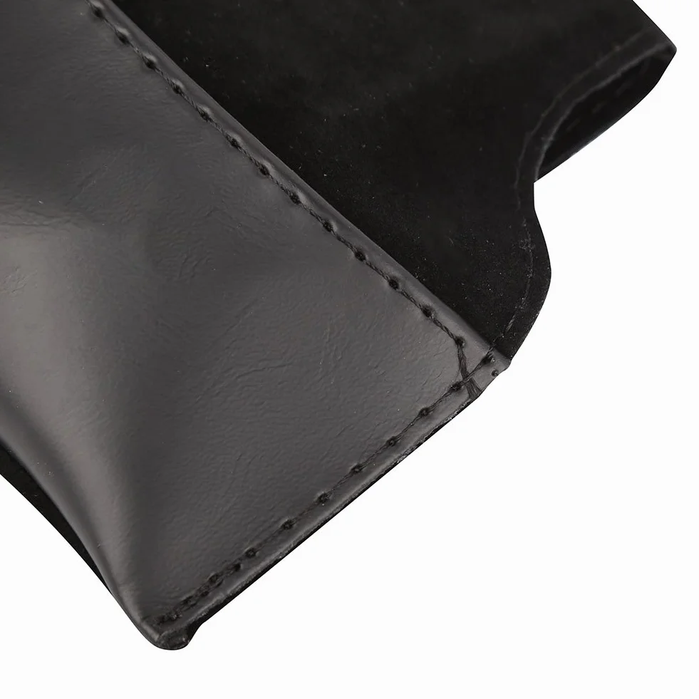 Soporte de Tiza Cue Portátil Billar Pool Cue Chalk Holder Bolsa de PU Negro