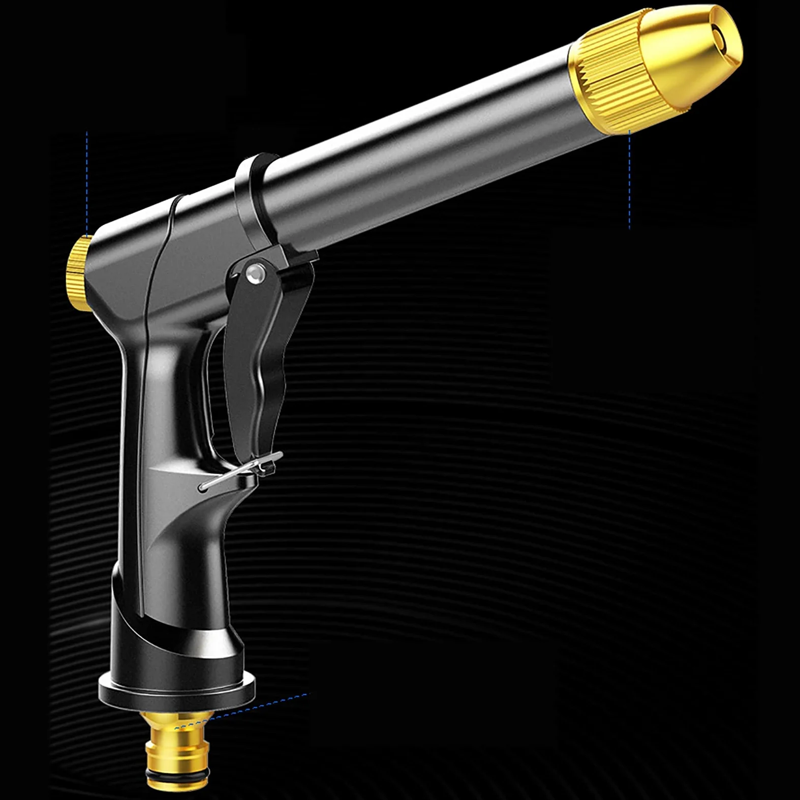 Pistola Pulverizadora para Riego Arma de agua lavado autos Guía portátil Pistola alta presión con manguera 5m para Limpiar Riego