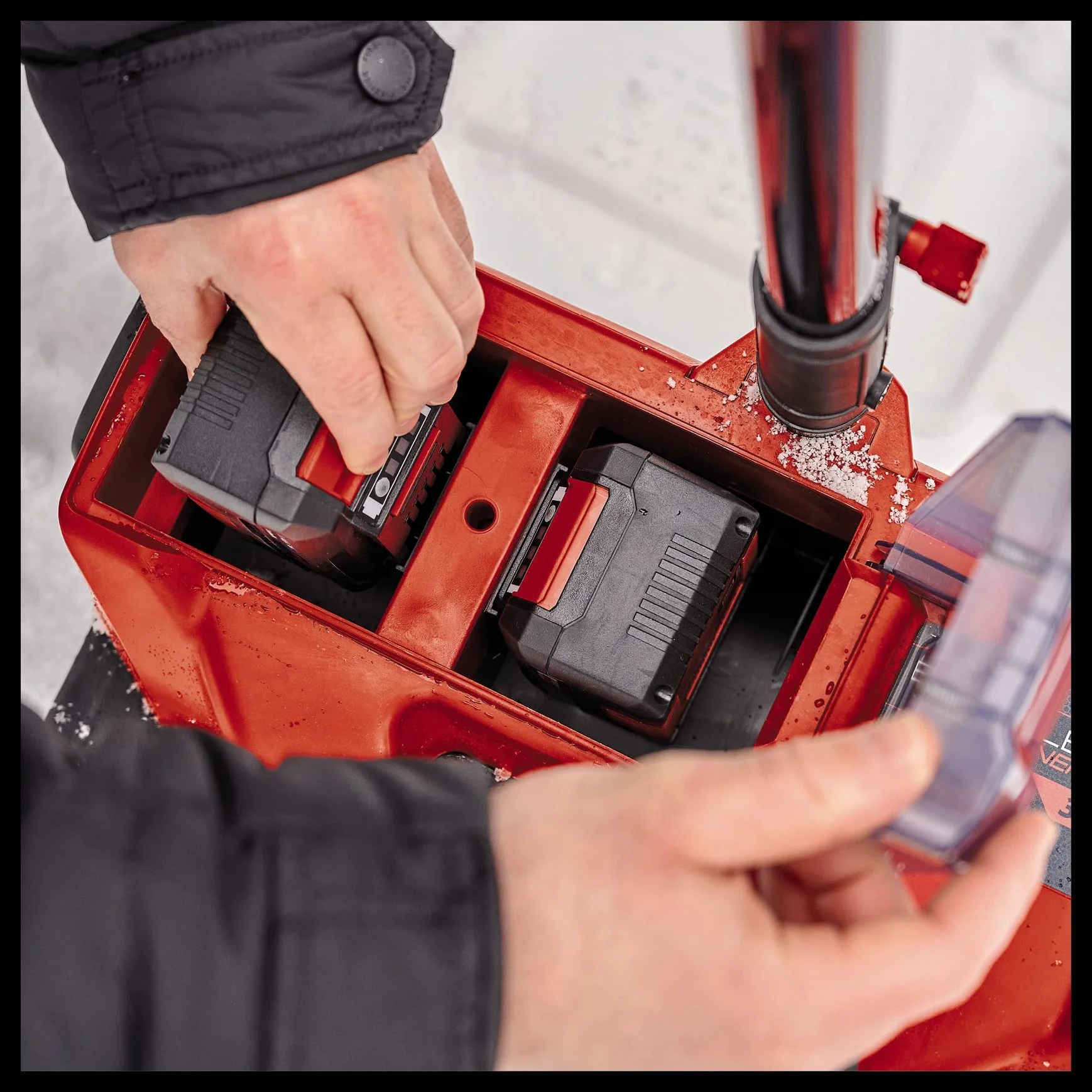 Einhell GE-ST 36/40 Li E-Solo Power X-Change - Extractor de Nieve con batería (Ion de Litio, 36 V, Ancho de Trabajo 40 cm, Altura máxima de la Nieve 20 cm, Entrega sin baterías y sin Cargador)