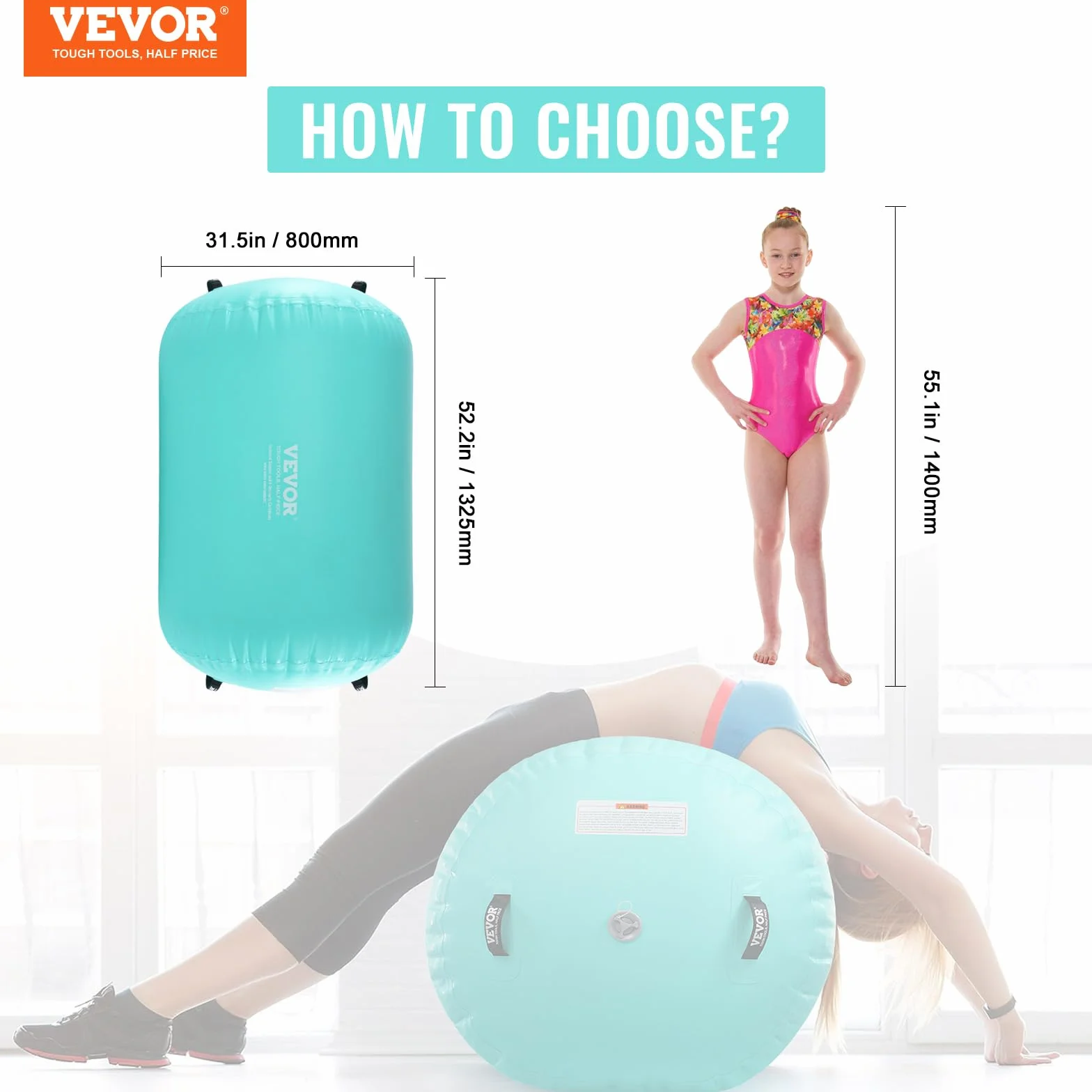 VEVOR Rodillo de Gimnasia Inflable