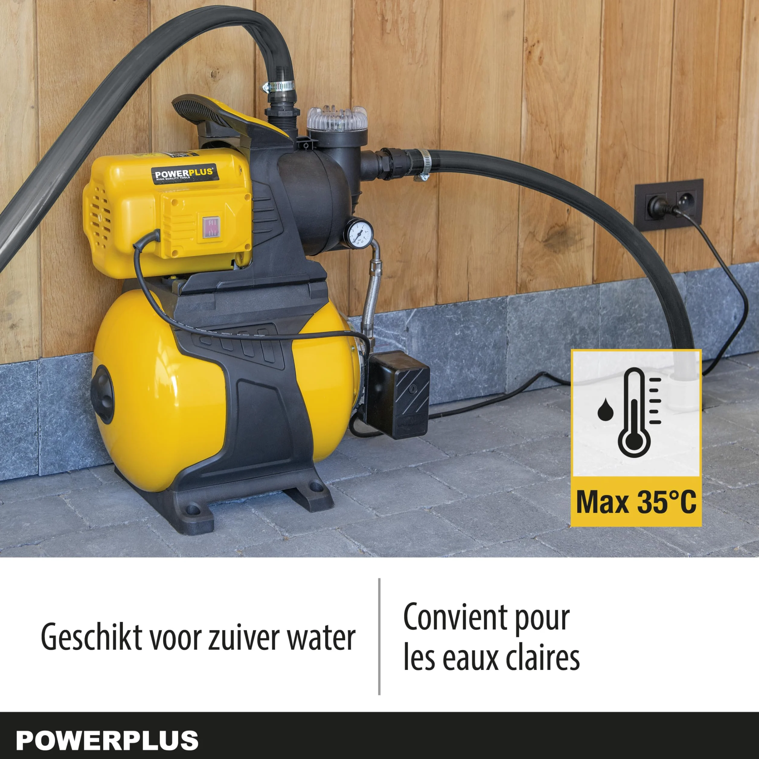 POWERPLUS POWXG9571 - Bomba de presión 600w 19l
