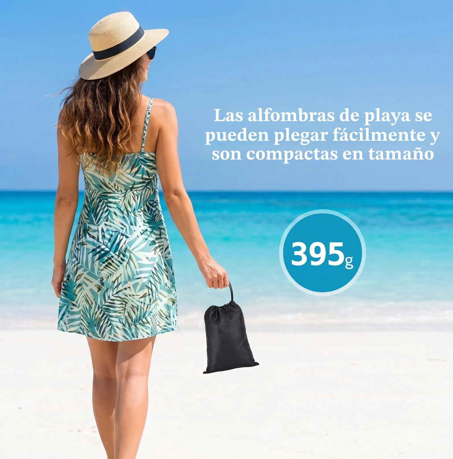 XXL Grande Manta de Playa Impermeable Alfombra de Playa Resistente a la Arena Esterilla de Playa 180x200cm Manta de Pícnic Camping y Playa 4 Estacas Gancho y Bolsa de Almacenamiento Portátil
