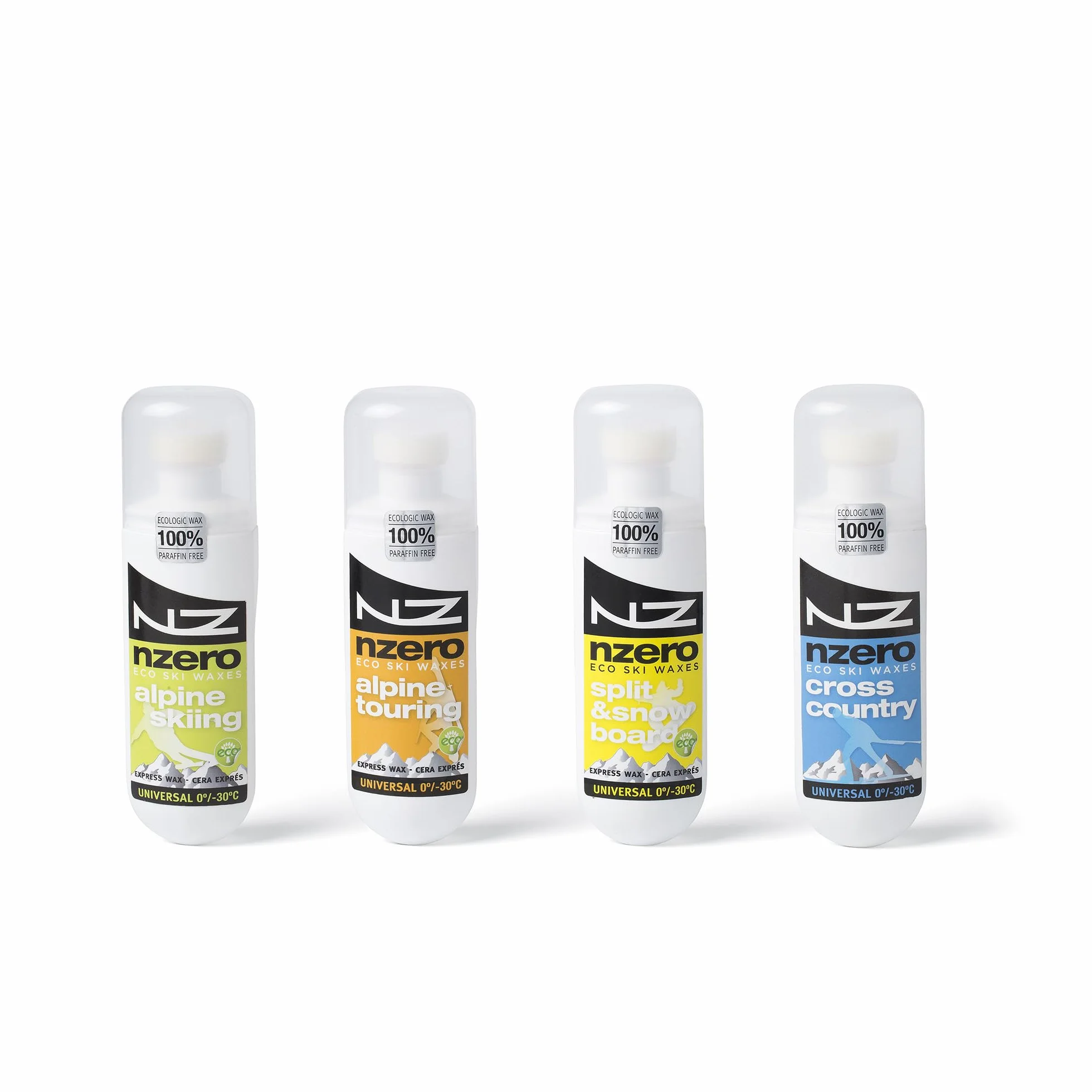 Cera Orgánica NZEROWAX para Ski y Snow 100 ml Aplicador Universal