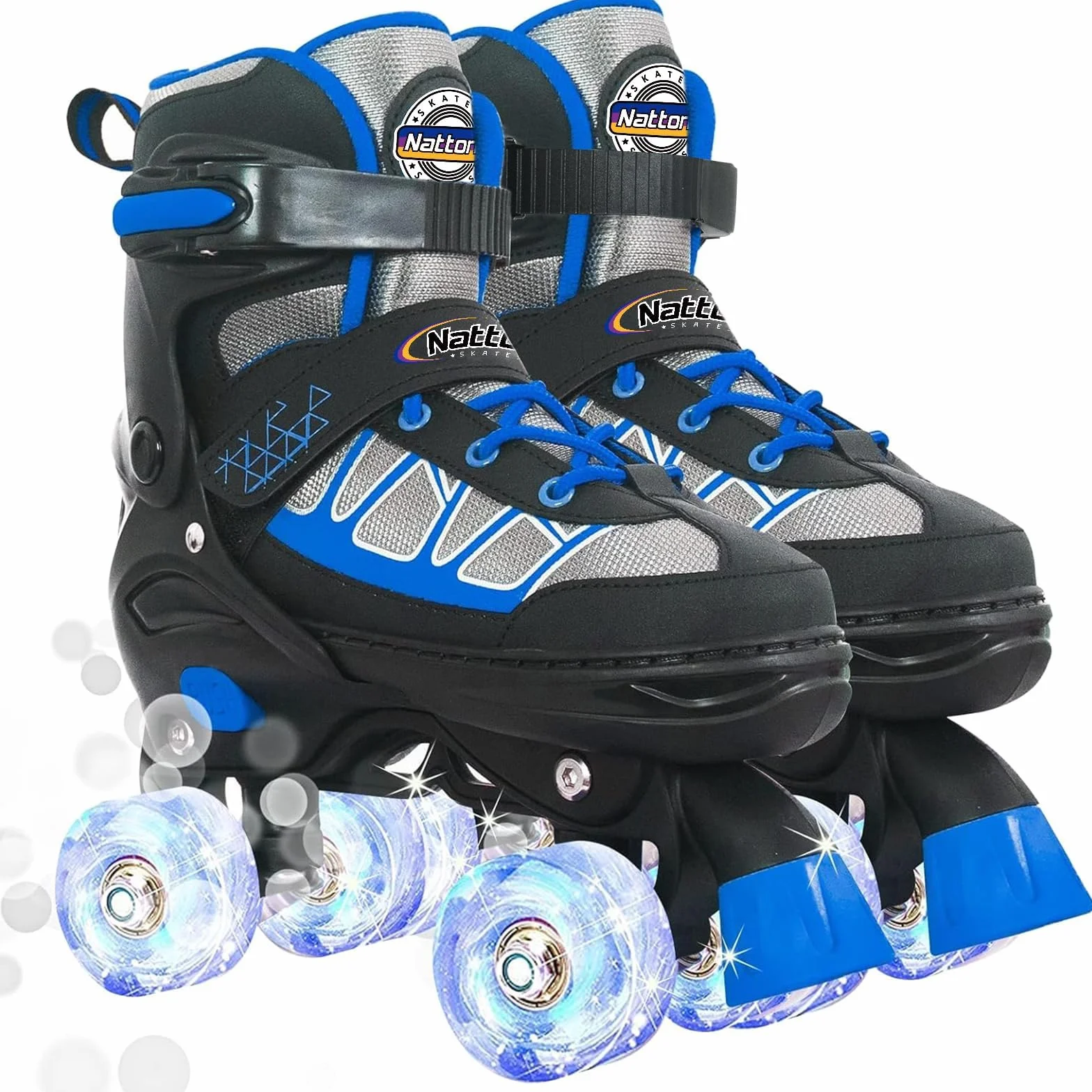 Nattork Patines ajustables para niños 4 tamaños exteriores interiores