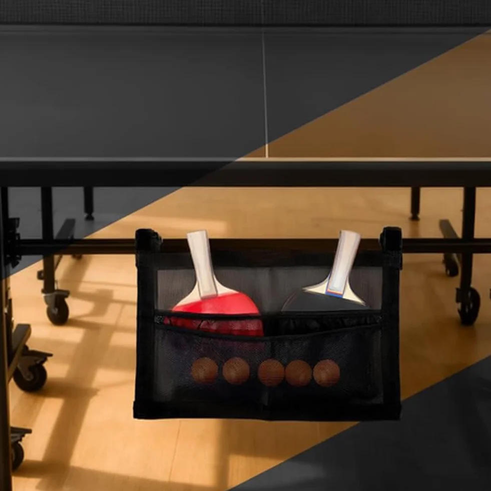 Organizador de malla para pelotas de tenis de mesa, paletas de ping pong y pickleball, almacenamiento de equipo deportivo