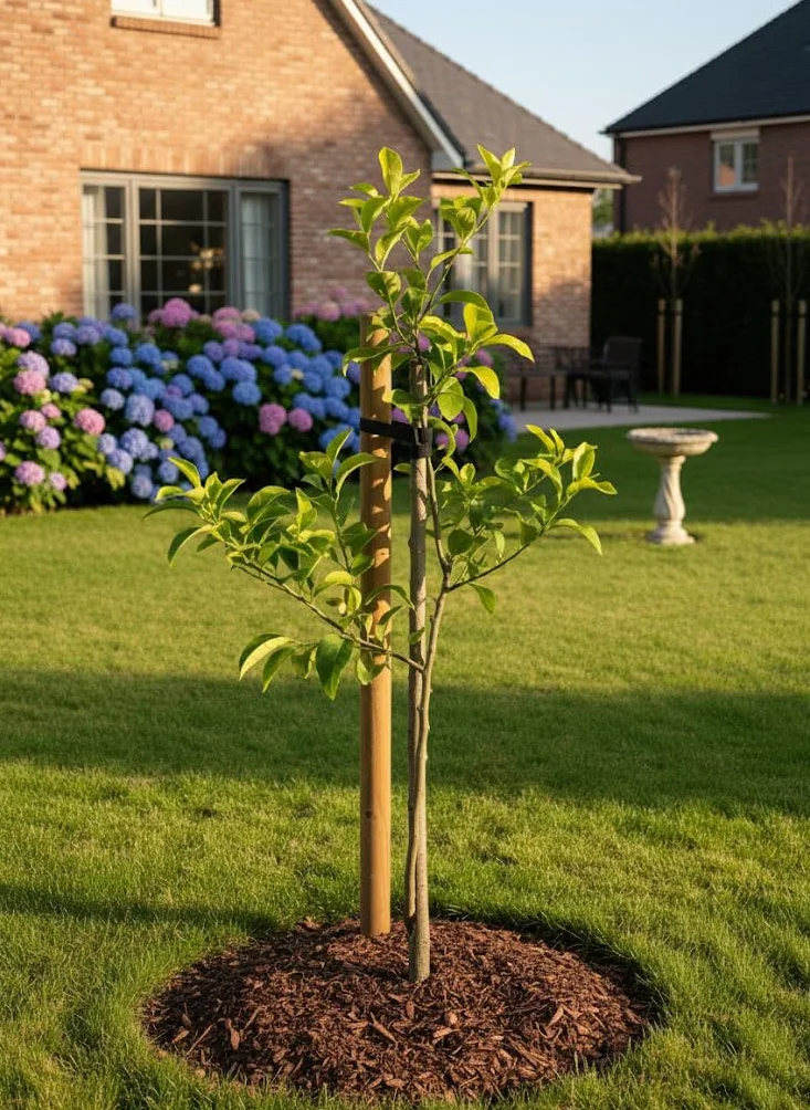 Suinga Estaca para Arboles 180 cm Ø 5 cm | Tutores con Punta | Poste para Vallas, Jardin y Plantas | Poste de Madera | Soporte para arboles