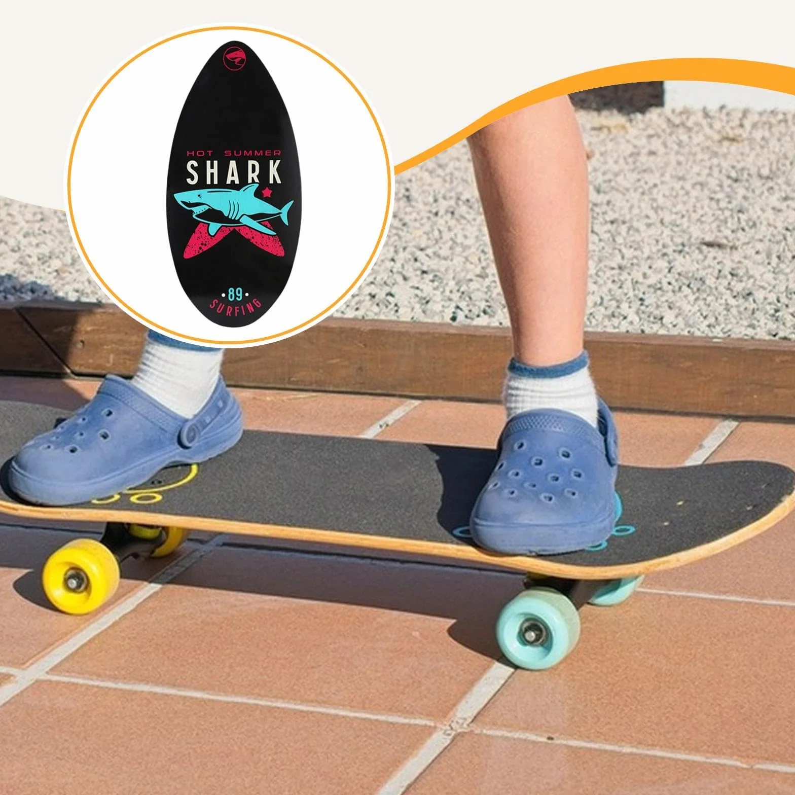 F Fityle Tabla de Skimboard pequeña 30 Pulgadas de Madera para Deportes acuáticos