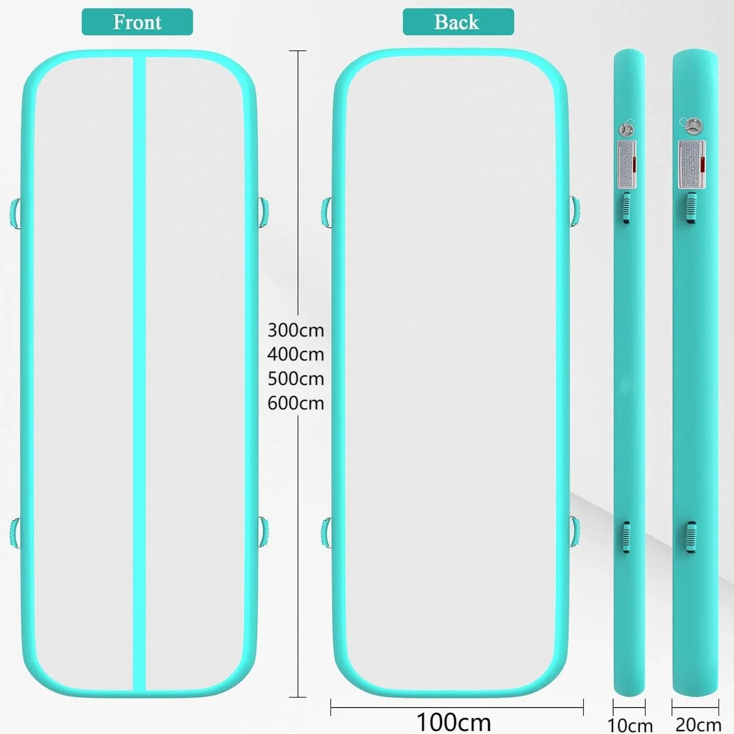 Colchoneta inflable de gimnasia Air Matte Track Tumbling Matte 3/4/5/6 m, esterilla de entrenamiento deportiva para hogar, aire libre, yoga, fitness
