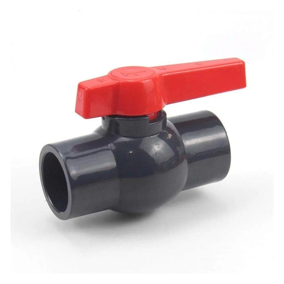 DOLUNTO Válvulas de retención 1pc ID20mm-110mm PVC Lado de la manija Simple Bola de válvula de riego de jardín Manguera de conexión del Detector de PVC Válvula de Bola de Aqua Conjunto de Drenaje