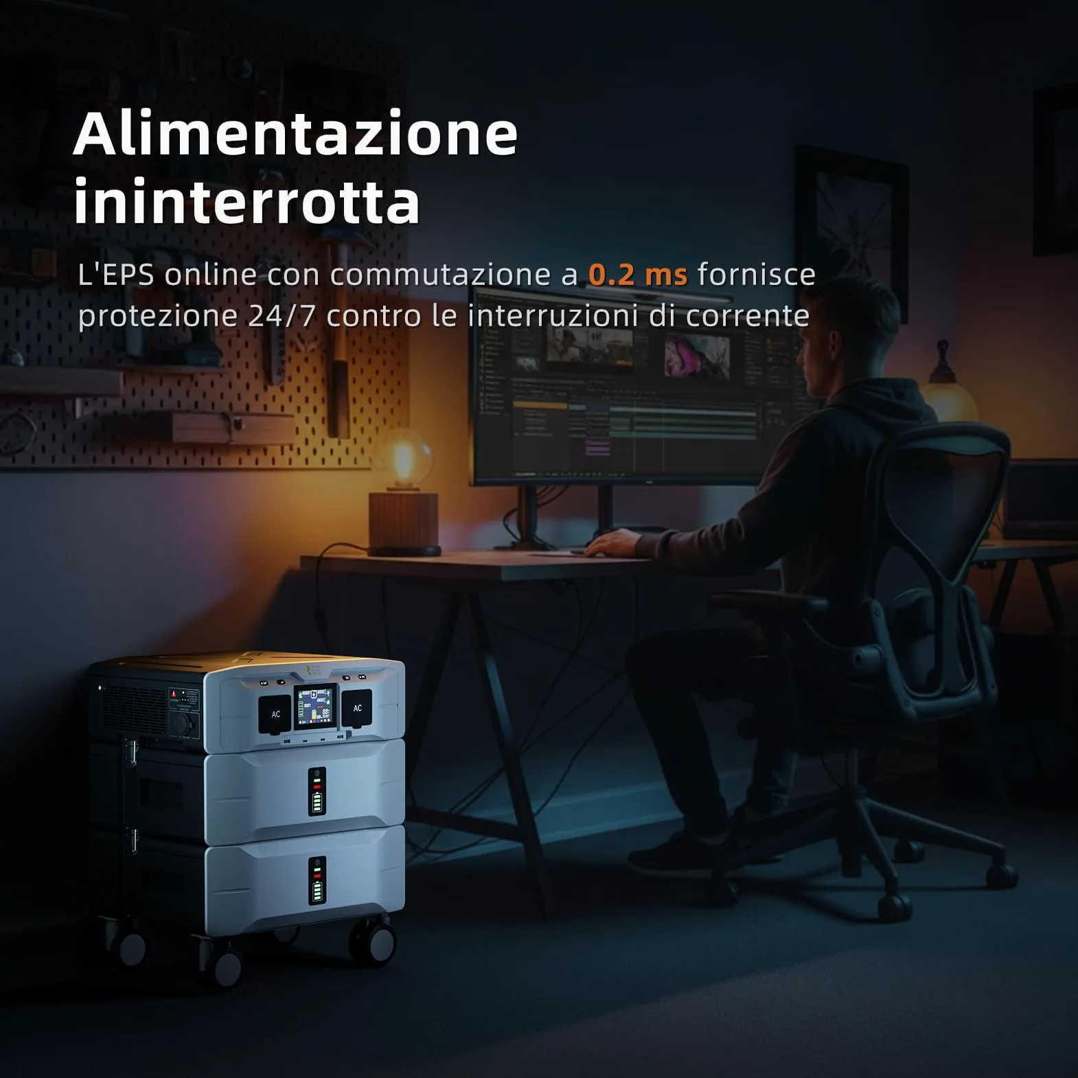 IEE 7680Wh Generador Solar con Panel 500W, 5000W Estación de Energía Portátil, Ampliable Hasta 10 kWh, App, 11 Puertos, Batería LiFePO4, Power Station para Camping, Caravana y Emergencias