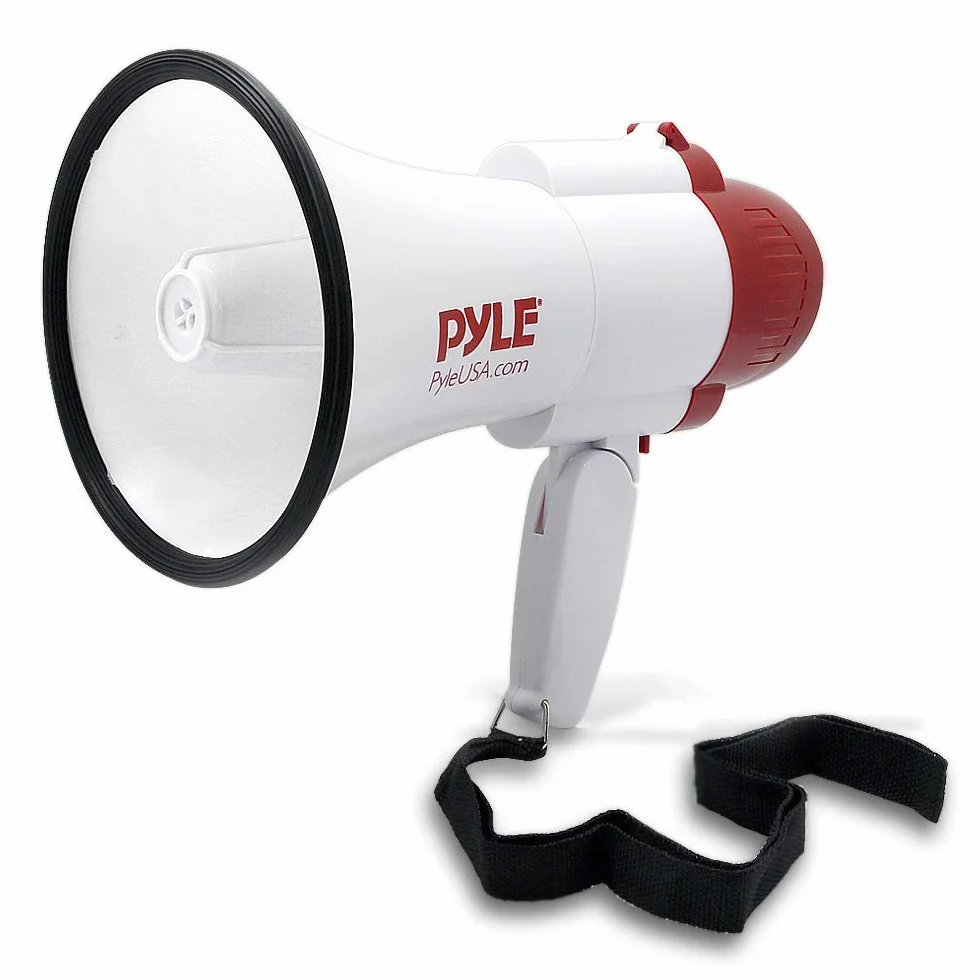 Pyle Megafono Portatil 3 Modos Sonido Hablar Sirena Cambio Voz